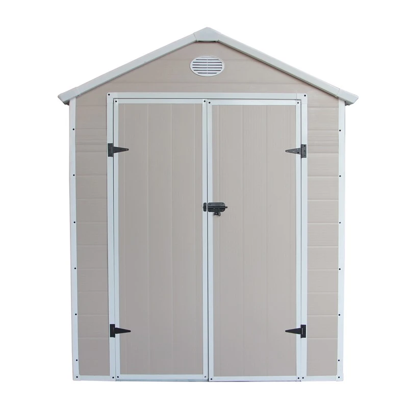 Abri De Jardin En Résine Beige 6,99m² + Kit De Fondation - JOBU – Image 4