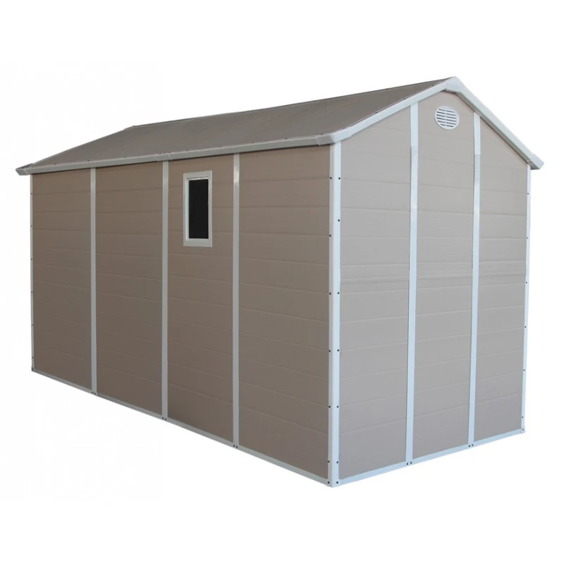Abri De Jardin En Résine Beige 6,99m² + Kit De Fondation - JOBU – Image 6