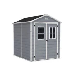 Abri De Jardin En Résine Gris Clair 4,4m² Premium 86 DPF + Plancher Keter