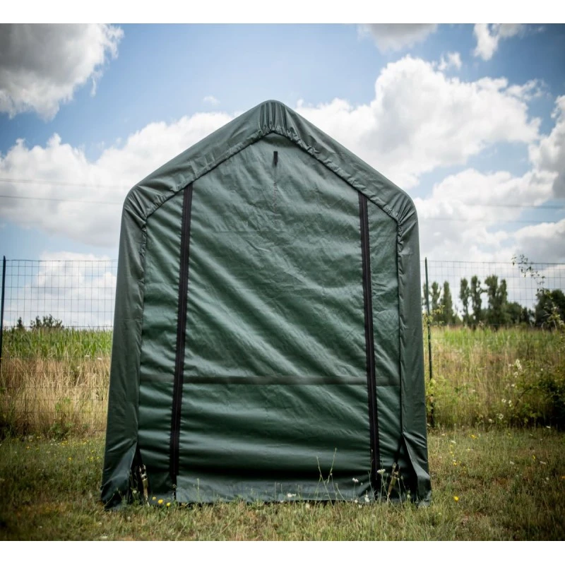 Abri De Jardin En Toile Renforcée Verte Toit 2 Pentes 3,35m² HABRITA – Image 2