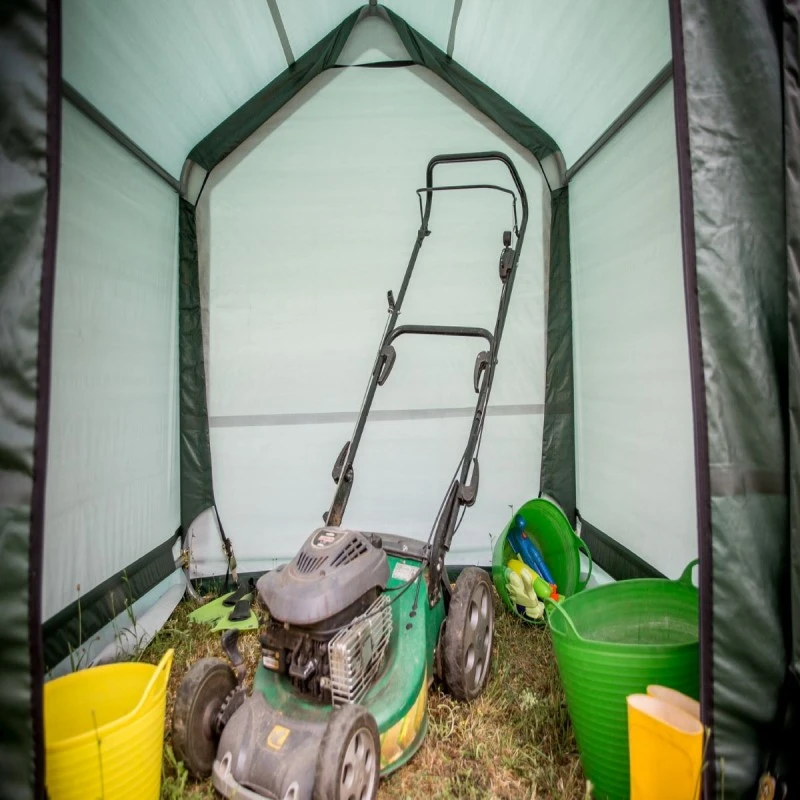 Abri De Jardin En Toile Renforcée Verte Toit 2 Pentes 3,35m² HABRITA – Image 4