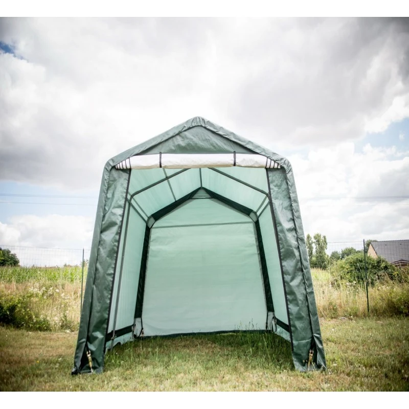 Abri De Jardin En Toile Renforcée Verte Toit 2 Pentes 9,30m² HABRITA – Image 3