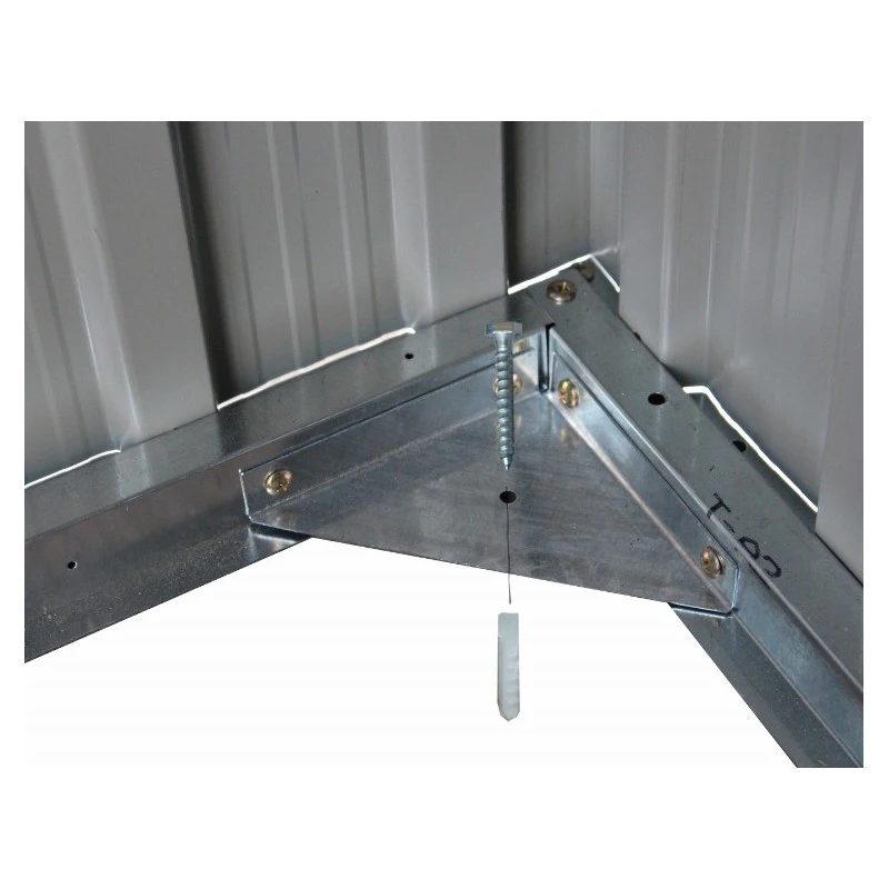 Abri De Jardin Métal 13,6m² WoodTouch Beige + Kit D'ancrage X-METAL – Image 6