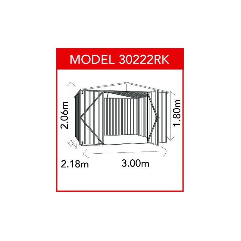 Abri De Jardin En Métal 6,5m² Silver Grey Fraser - ABSCO – Image 3