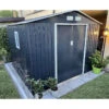 Abri De Jardin En Métal 8,84m² PLUS Anthracite + Kit D'ancrage X-METAL