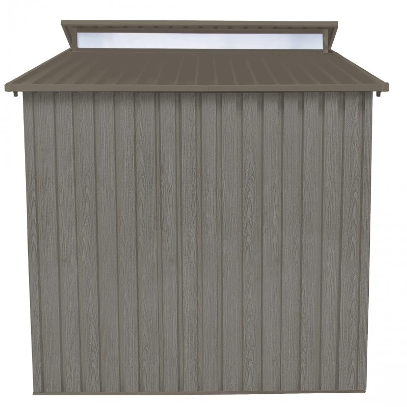 Abri De Jardin Métal Avec Puit De Lumière 5,44m² Imitation Bois Vieilli – Image 5