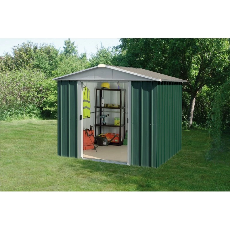 Abri De Jardin Métal Vert 5,25m² + Kit D'ancrage Inclus - YARDMASTER – Image 2