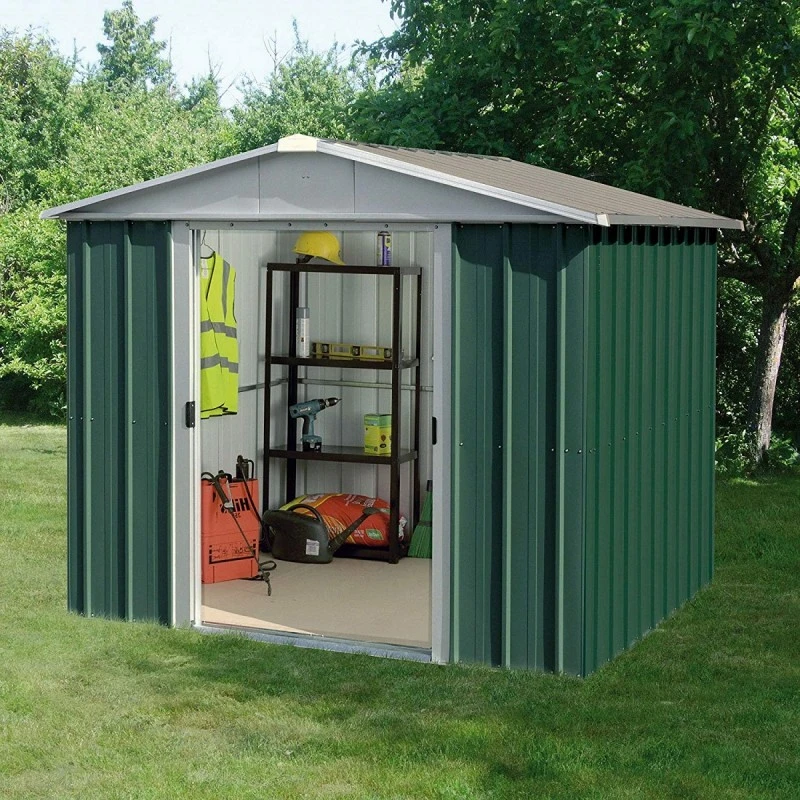 Abri De Jardin Métal Vert 5,25m² + Kit D'ancrage Inclus - YARDMASTER – Image 3