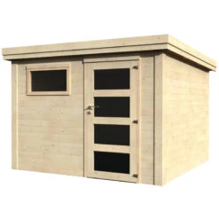 Abri De Jardin Paco 9,15m² En Bois Massif 28mm Avec Porte Simple Et Fenêtre – Décor Et Jardin