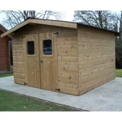 Abri Therma 10,33m² En Bois Thermo Traité Et Toiture Onduline HABRITA