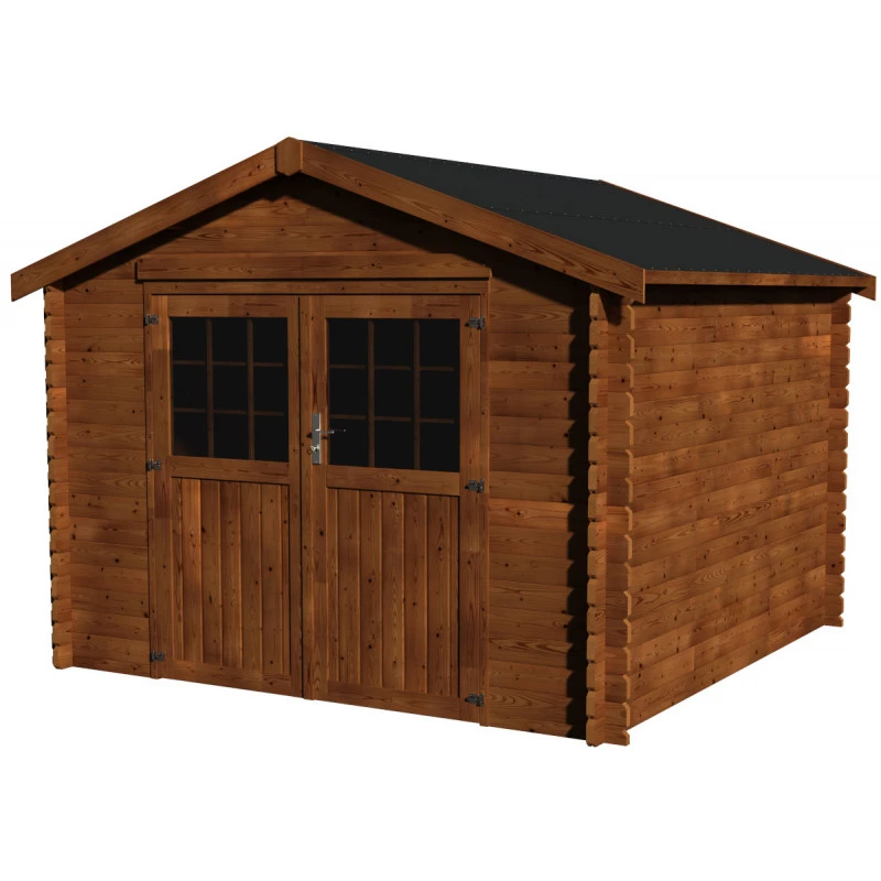 Abri De Jardin Valodeal 9,58m² En Bois Traité Autoclave 34mm Avec Double Porte – Décor Et Jardin