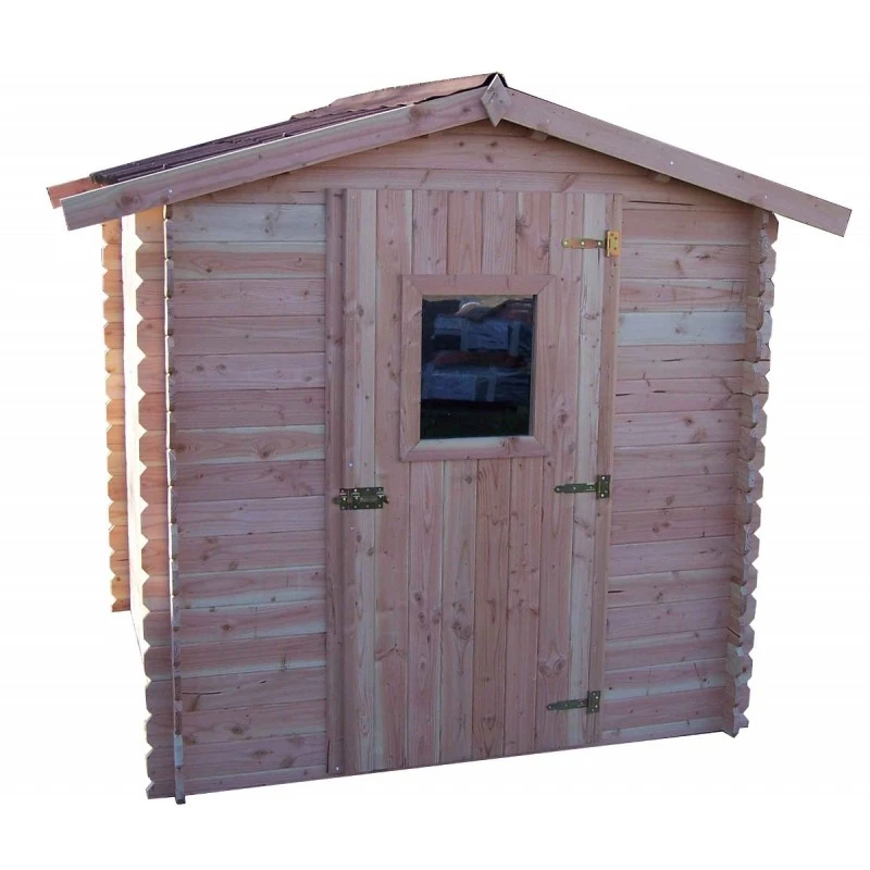 Abri De Jardin En Douglas DUBLIN 4,28m² Madriers 28mm + Couverture Onduline - HABRITA – Image 2