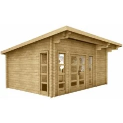 Abri En Bois Massif 22m² MODERNE - Madriers 40mm Gardy Shelter