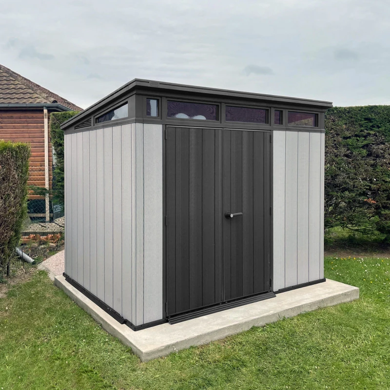 Abri Monopente En Résine Brossée Brossium 6m² + Plancher KETER – Image 2