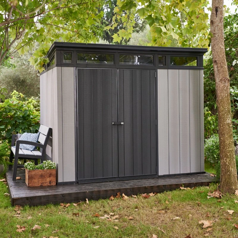 Abri Monopente En Résine Brossée Brossium 6m² + Plancher KETER – Image 3