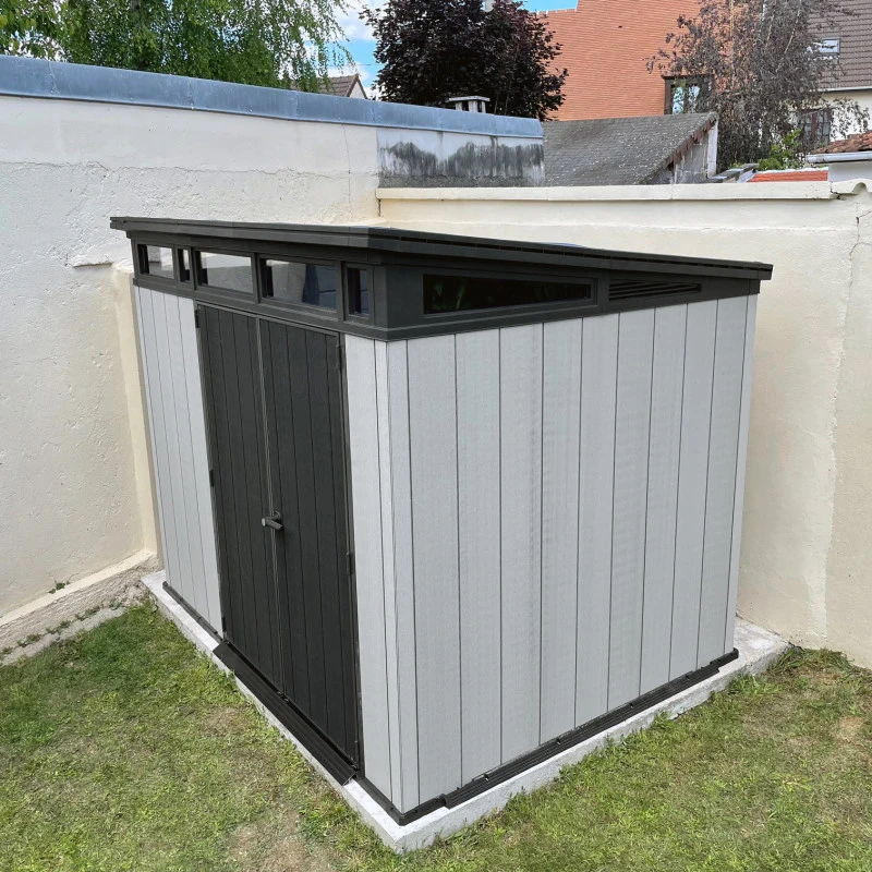 Abri Monopente En Résine Brossée Brossium 6m² + Plancher KETER – Image 6