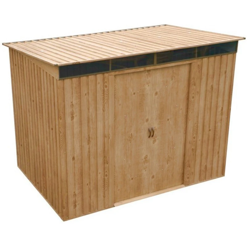 Abri Monopente En Métal Imitation Bois Skylight 4,84m² - DURAMAX + Kit D'ancrage – Image 6