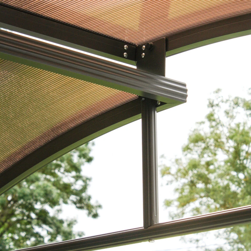 Abri Pour Barbecue 3,6m² En Aluminium Gris Anthracite Et Polycarbonate DCB Garden – Image 5