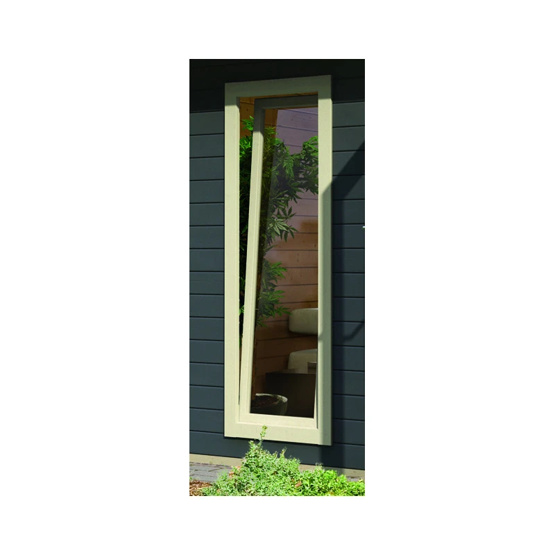 Abri Toit Plat 13,60m² Bois Massif Gris Terre 40mm Radeburg 3 Avec Appentis 330cm Et Paroi Arrière – Karibu – Image 6