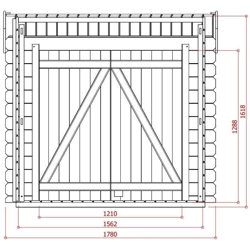 Armoire Adossée En Bois Traité Autoclave Grand Modèle Pour Abri De Jardin Solid – Image 4