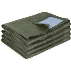 Bâche De Protection Bicolore Vert Foncé 195g/m² De Remplacement Pour Abri En Toile 18,60m² HABRITA