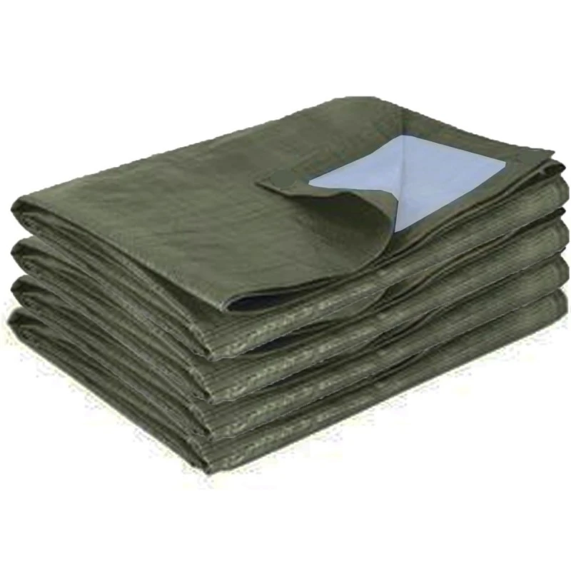 Bâche De Protection Bicolore Vert Foncé 195g/m² De Remplacement Pour Abri En Toile 18,60m² HABRITA