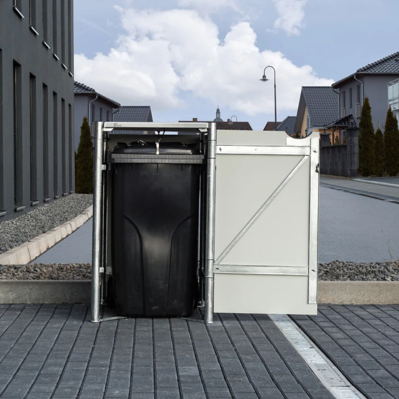 Cache-poubelle Müllbox En Aluminium Noir 240L – HIDE – Image 6