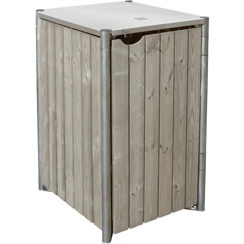 Cache-poubelle Müllbox En Bois Traité Gris 240L – HIDE – Image 3