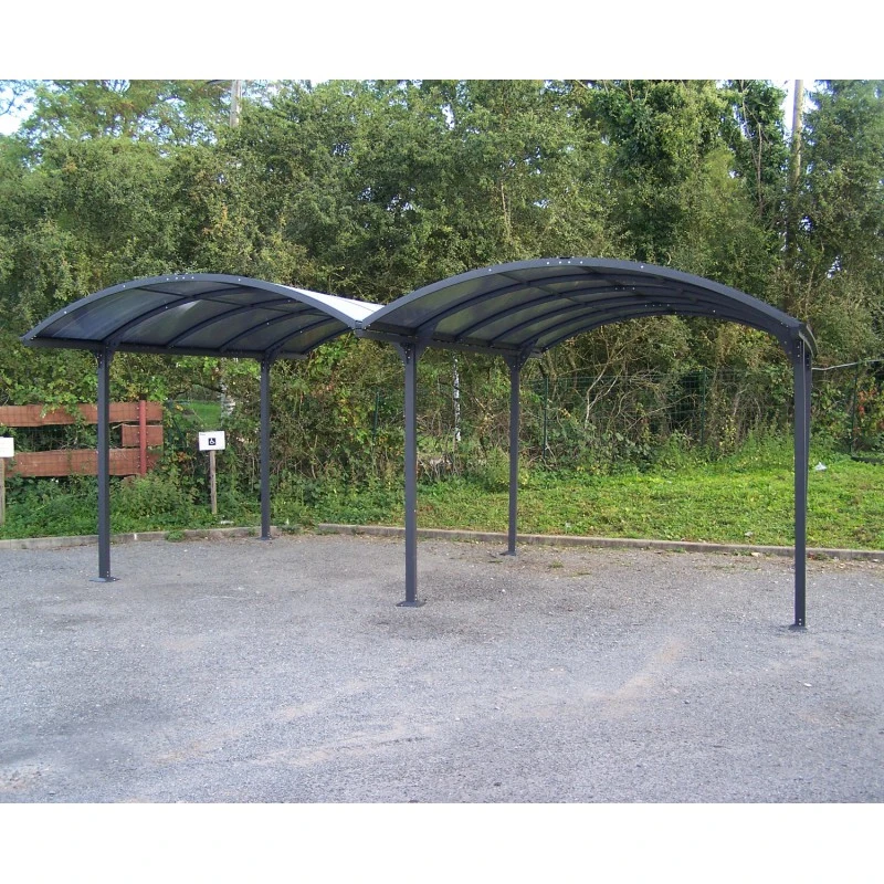 Carport 2 Voitures En Aluminium Et Polycarbonate 6mm ANTI-UV - Habrita – Image 5