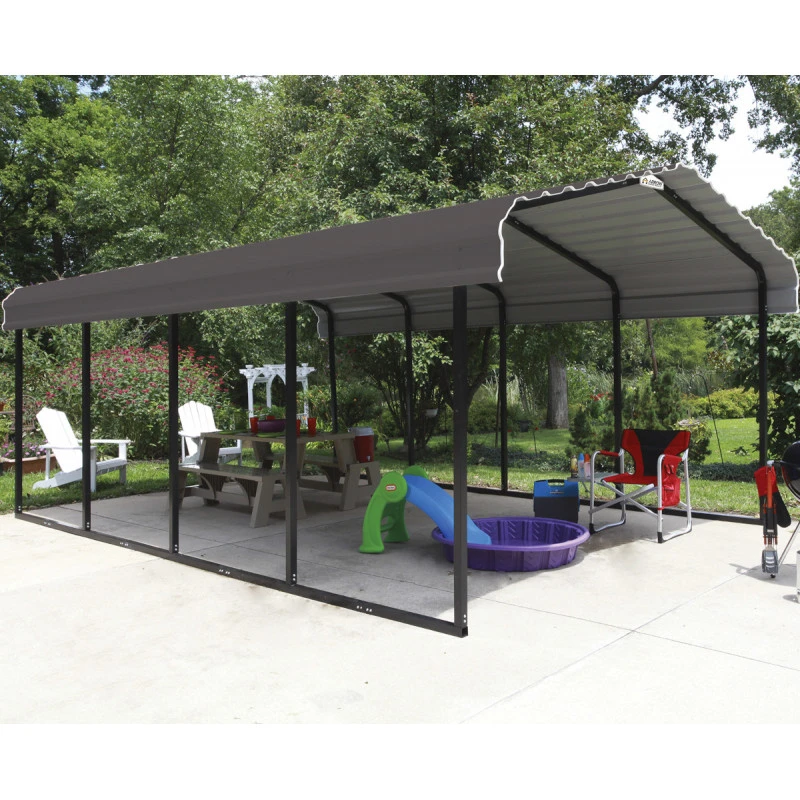 Carport à Toit En Acier Galvanisé 22,57m² Couleur Anthracite – Shelter Logic – Image 4