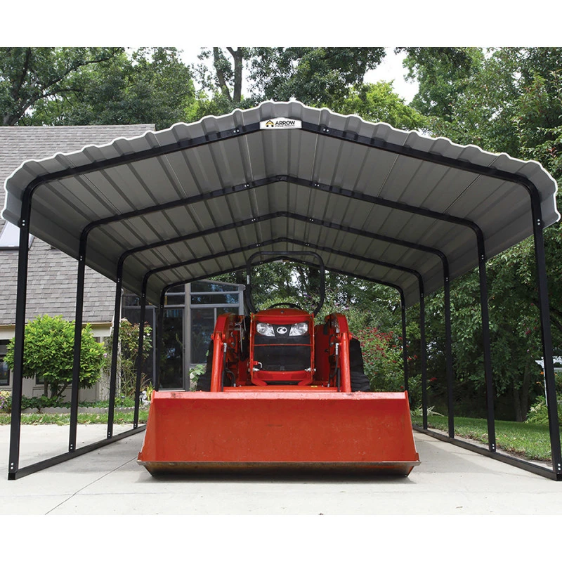 Carport à Toit En Acier Galvanisé 22,57m² Couleur Anthracite – Shelter Logic – Image 5