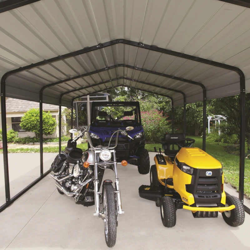 Carport à Toit En Acier Galvanisé 22,57m² Couleur Beige – Shelter Logic – Image 5