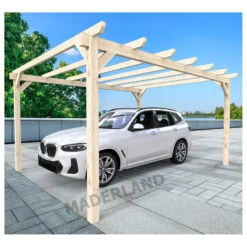 Carport Autoportant En Bois Lamellé-collé 600x300cm Badajoz – Maderland