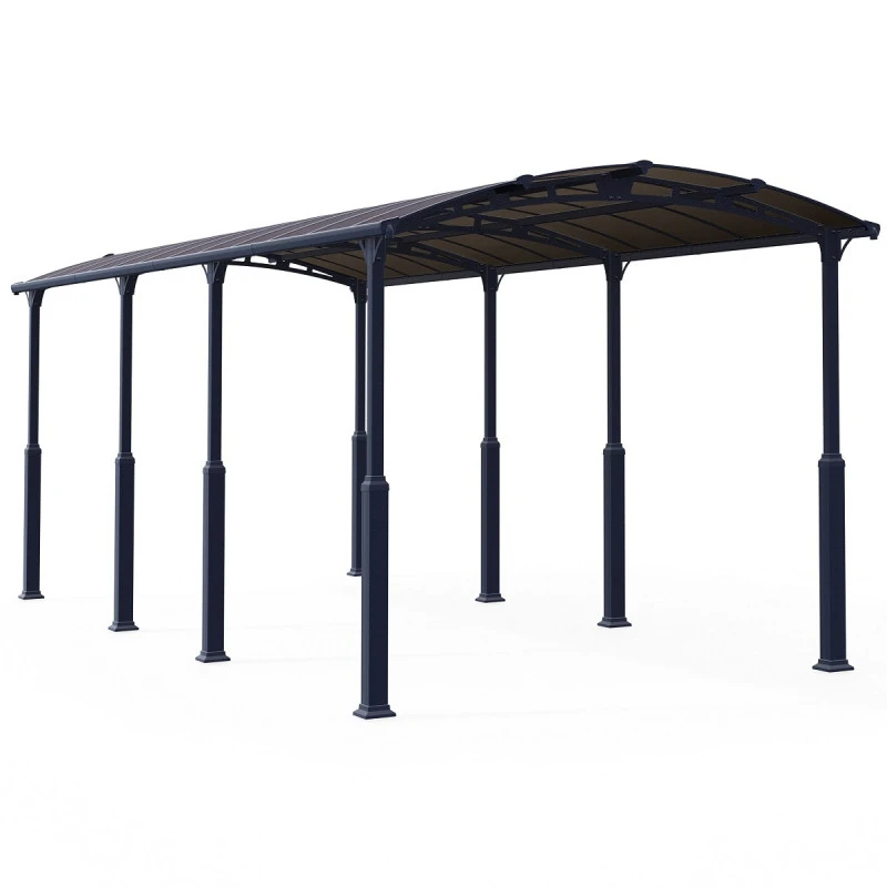Carport En Alu Gris Et Polycarbonate 1 Voiture 31m² Arcadia Alpine 8500 - Canopia – Image 5