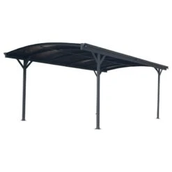 Carport En Aluminium Anthracite 3x4,34m Et Polycarbonate 6mm X-METAL
