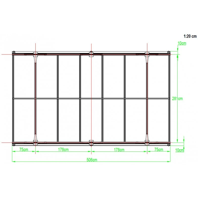 Carport En Aluminium Blanc 3x5,05m Et Polycarbonate 6mm X-METAL – Image 2