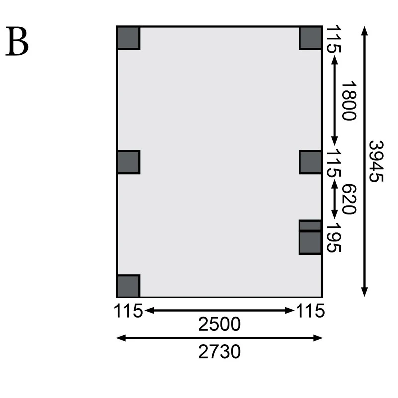 Carport En Bois Autoclave 15m² Avec Poteau En Arc Et Toit En Acier – KARIBU – Image 4