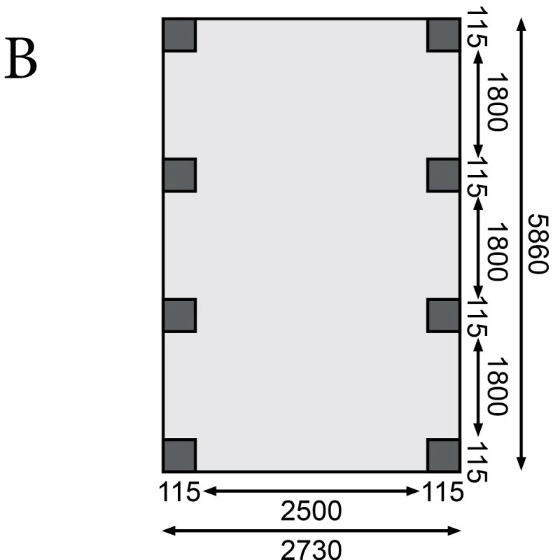 Carport En Bois Autoclave 21m² Et Toit En PVC Gris – KARIBU – Image 4