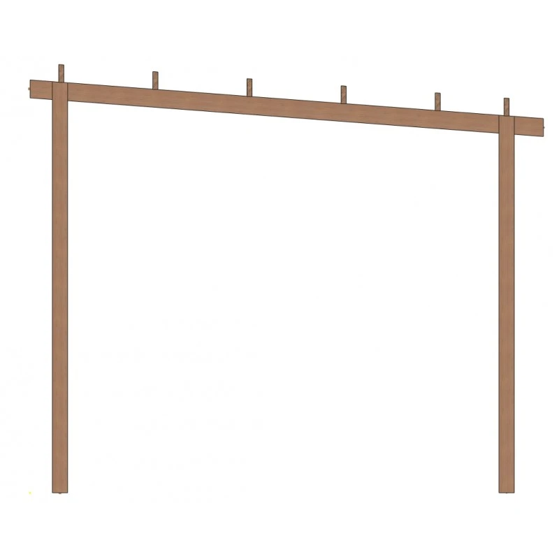 Carport Monopente En Bois 15,6m² Traité Marron - Gardy Shelter – Image 3