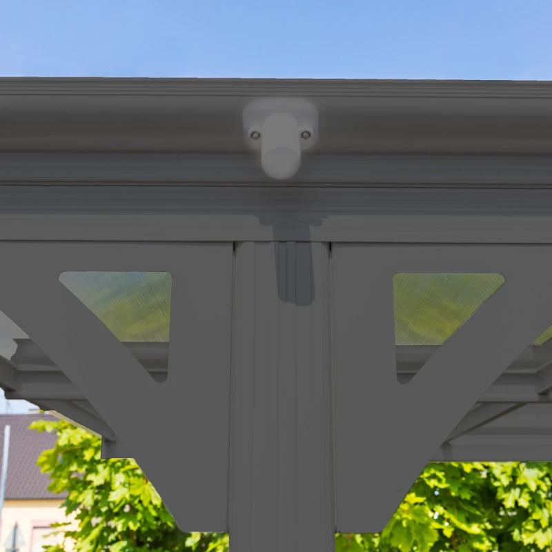 Carport Monopente HELSINKI En Aluminium Anthracite Et Polycarbonate 503x305cm - Westmann – Image 4