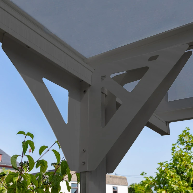 Carport Monopente HELSINKI En Aluminium Anthracite Et Polycarbonate 503x305cm - Westmann – Image 6