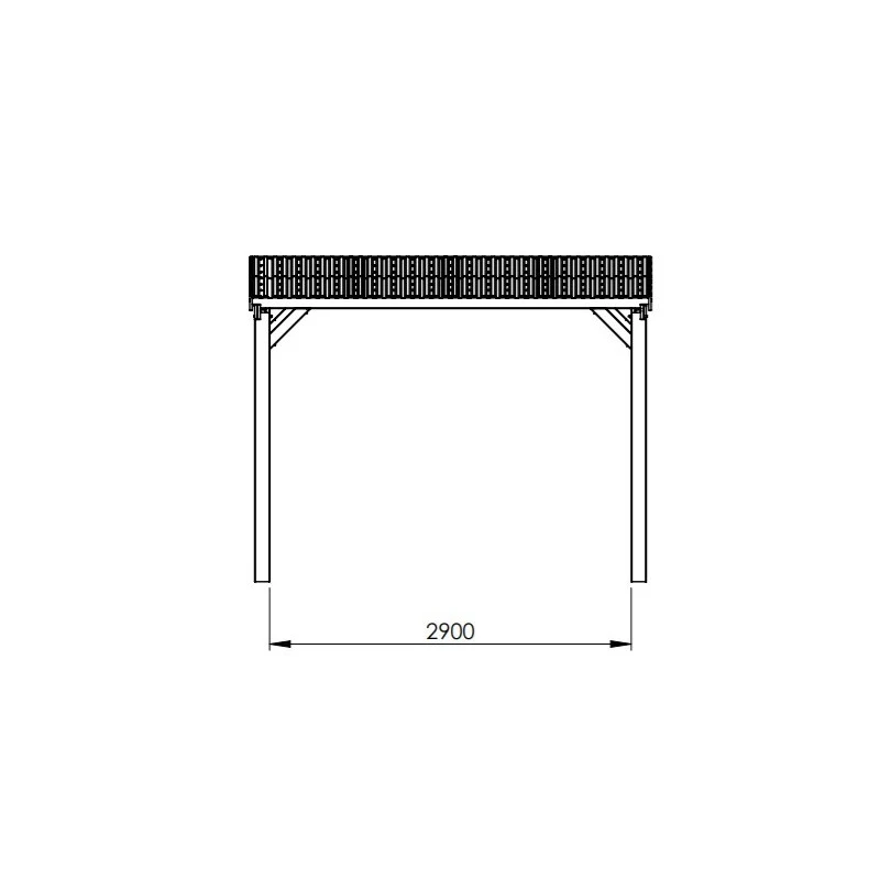 Carport Simple En Bois FSC Autoclave + Couverture En Polycarbonate 16,5m² Victor Modern - Forest Style – Image 4