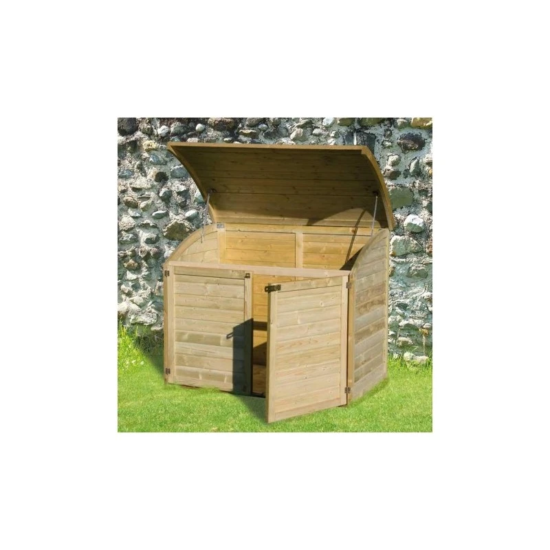 Coffre De Jardin En Bois Traité Autoclave 1200L - Chalet Et Jardin – Image 2