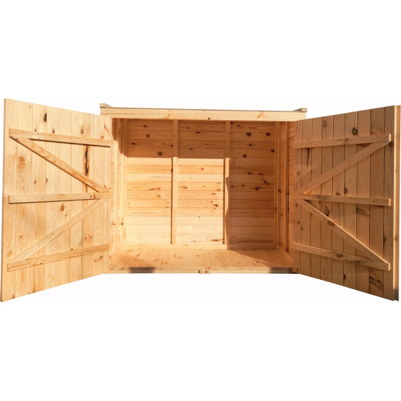 Coffre De Jardin En Bois Traité 28mm 2000L ALTO Blanc - Gardy Shelter – Image 2