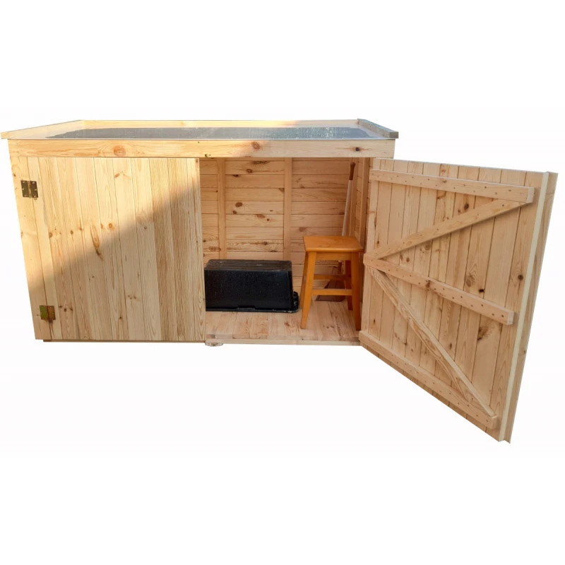 Coffre De Jardin En Bois Traité 28mm 2000L LARGO Blanc - Gardy Shelter – Image 2
