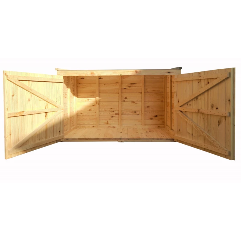 Coffre De Jardin En Bois Traité 28mm 2000L LARGO Blanc - Gardy Shelter – Image 3