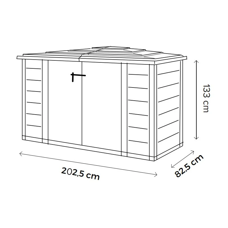 Coffre De Jardin En Résine Avec Plancher 1800L BOX EVO 200 – Garofalo – Image 3