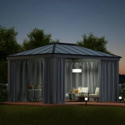 Ensemble De Rideaux 4 Pièces Pour Pergolas Dallas 4900 De 18m² - Palram - Canopia