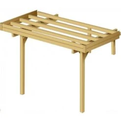 Extension En Bois Traité Pour Carport Camping Car Modulable 4x5x4m - SOLID