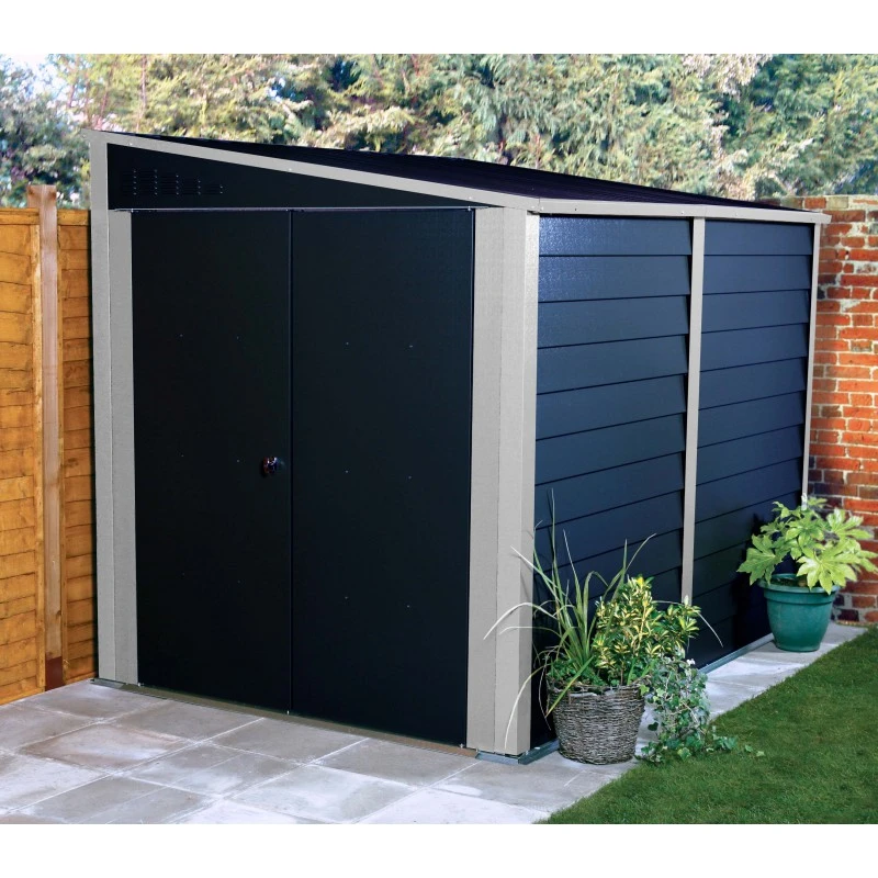 Garage à Motos En Métal Anthracite 5,3m² Titan 960 TRIMETALS – Image 2